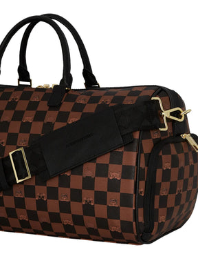 SPRAYGROUND Borsone PEEKING CHARACTER CHECK DUFFEL 910D7506NSZ MARRONE