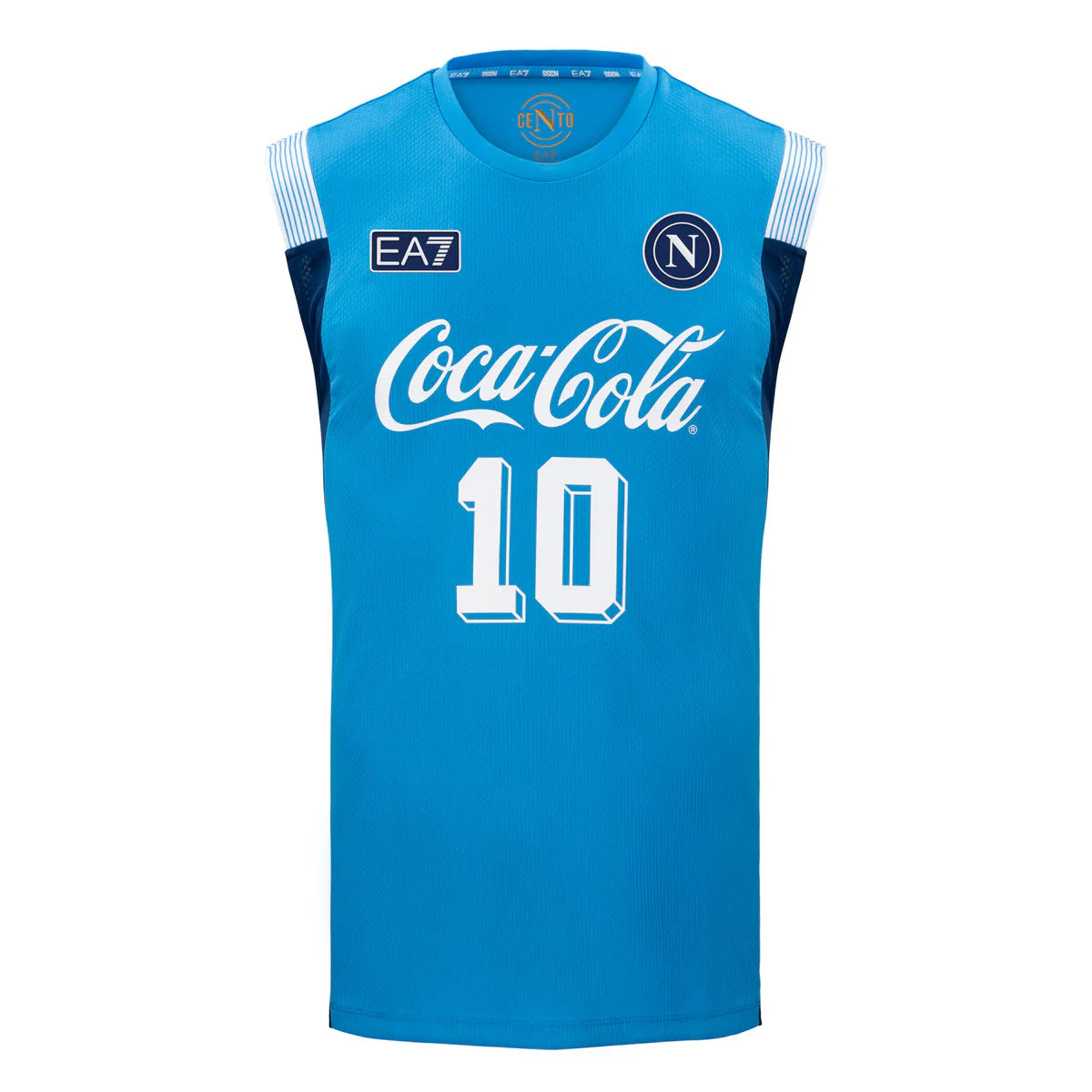SSC NAPOLI Maglia Smanicata Napoli Training Ufficiale Azzurra