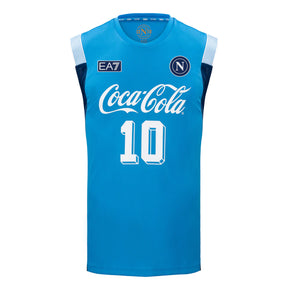 SSC NAPOLI Maglia Smanicata Napoli Training Ufficiale Azzurra