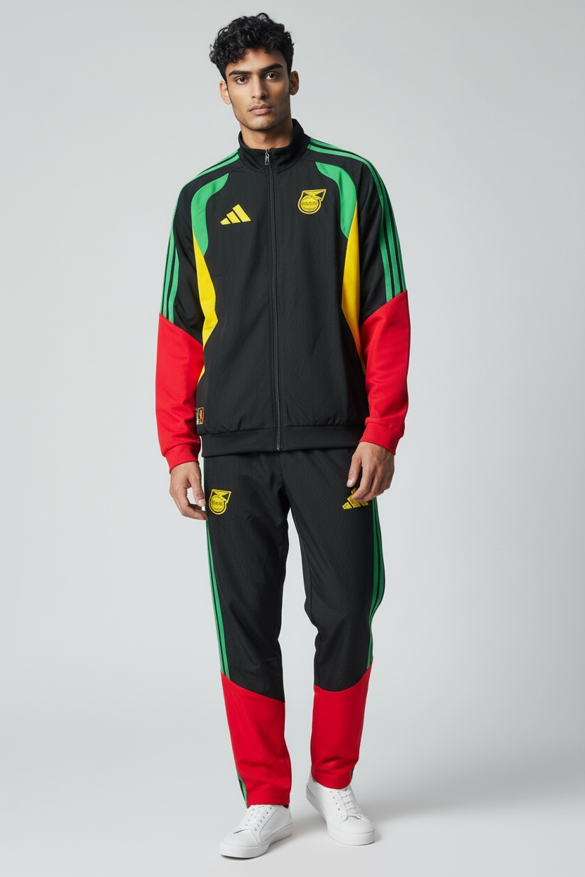 Adidas Tuta Completa Jamaica X Bob Marley Uomo Nera Verde Rossa Gialla