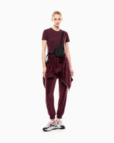 EMPORIO ARMANI DONNA TUTA ATHLETIC VELOUR IN CINIGLIA STRETCH BORDEAUX