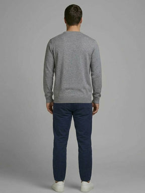 KEYJEY Maglioncino Girocollo Grigio Chiaro