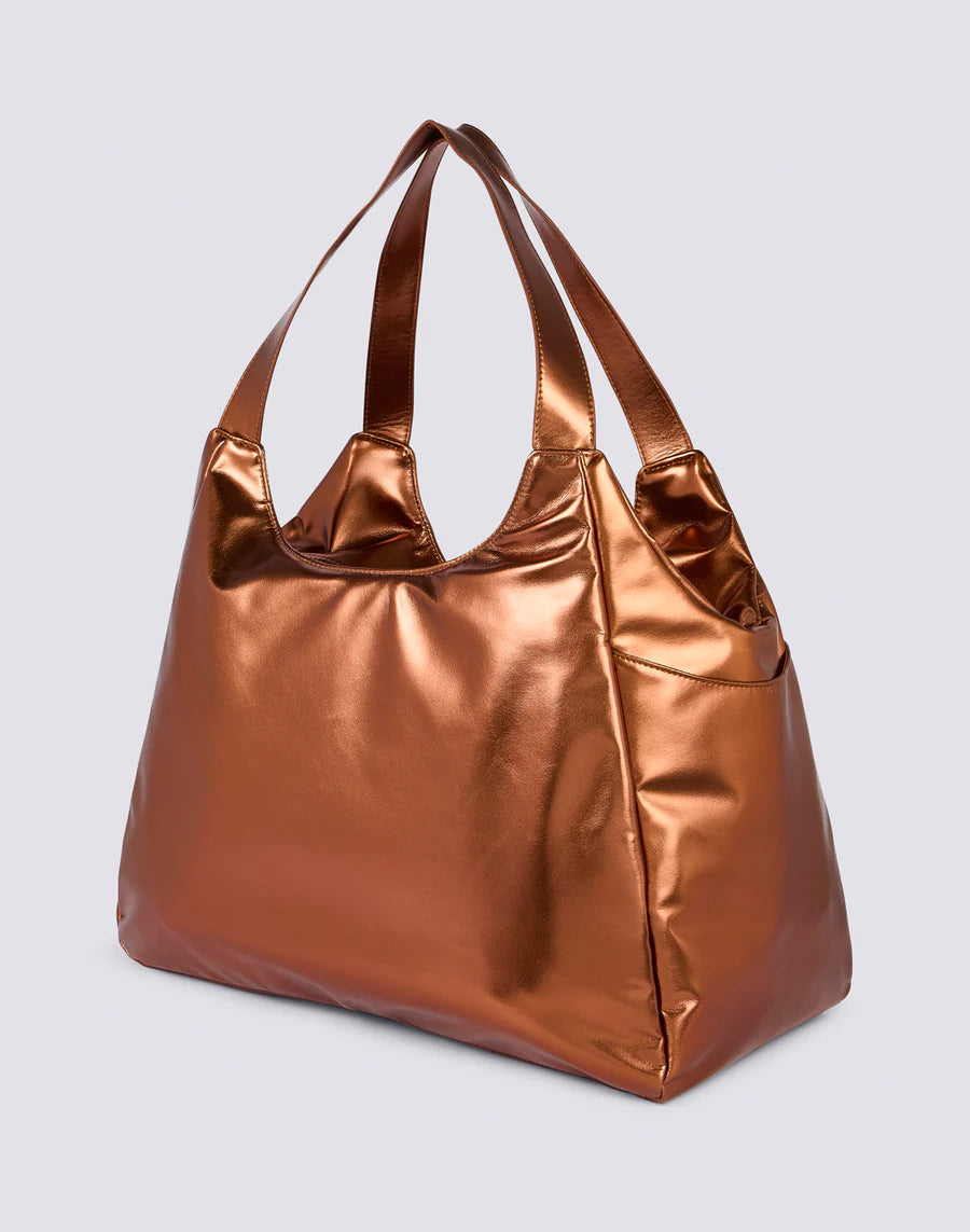 SUNDEK Borsa Da Mare Laminata Con Logo Bronzo