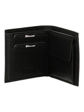 BLAUER Portafoglio Saffiano In Pelle Nero