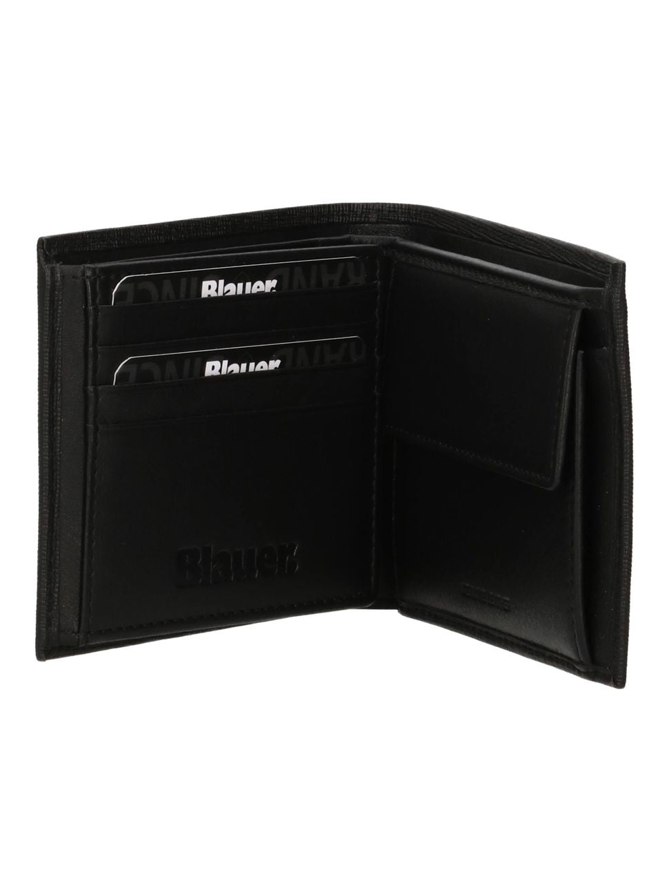 BLAUER Portafoglio Saffiano In Pelle Nero