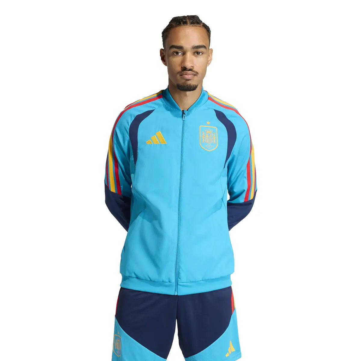 ADIDAS Tuta Completa SPAGNA In Microfibra Azzurra/Multicolor