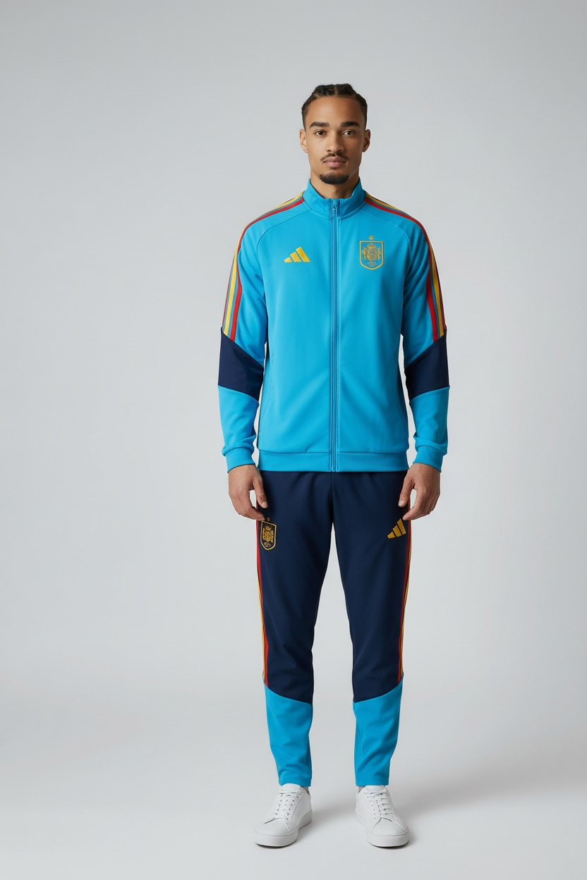 Adidas Tuta Completa Spagna Uomo Azzurra Multicolor