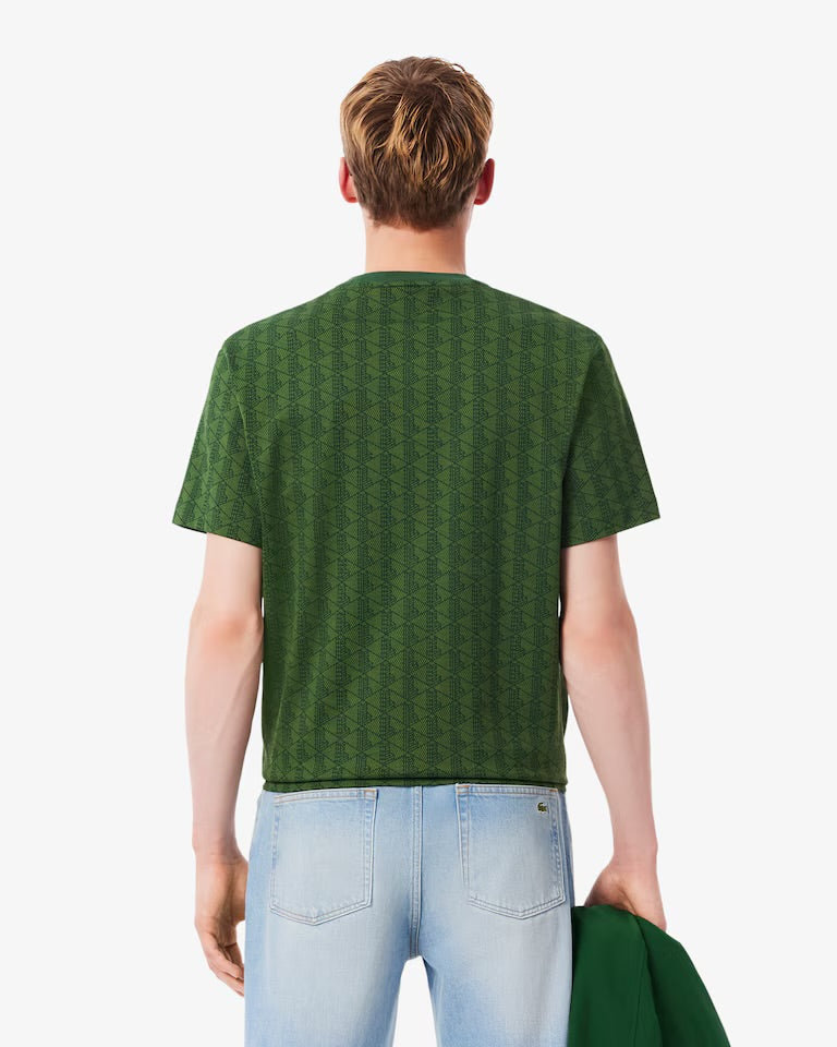 LACOSTE T-Shirt Monogram Verde