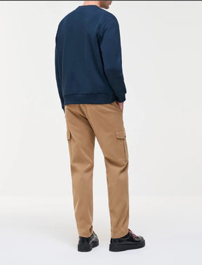 COLMAR Felpa Girocollo Logo Manica Blu