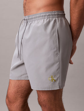 Calvin Klein Costume Da Bagno Con Logo Piccolo Grigio/Oro