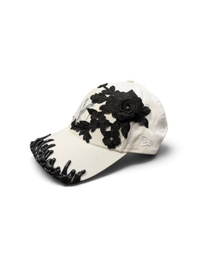 New Era NY Cream & Black Rose Lace