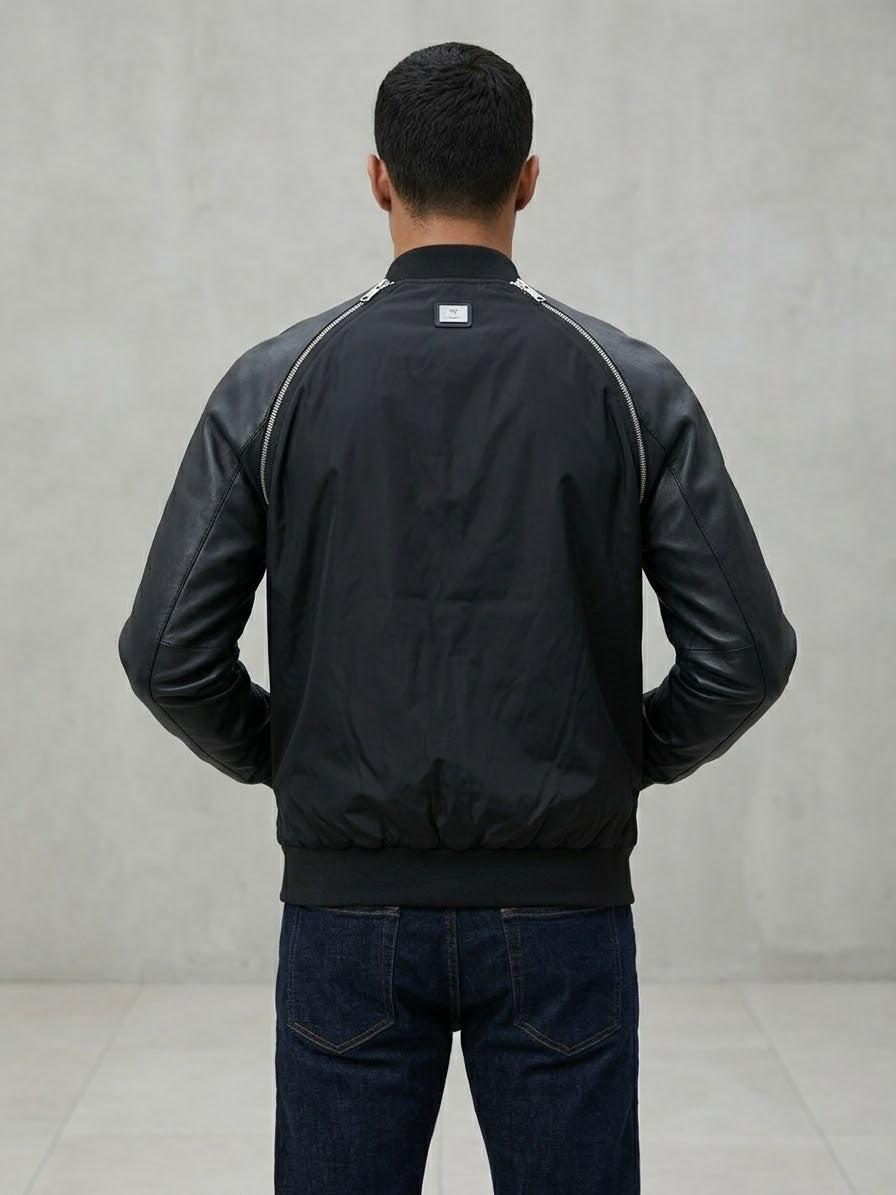SOLDIER Jacket In Nylon Con Zip Nero