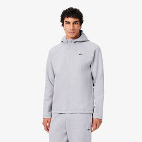 LACOSTE Tuta Completa Interlock Con Zip e Cappuccio Grigia