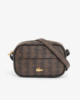 LACOSTE Borsello a Tracolla Monogram The Blend Toni Marrone