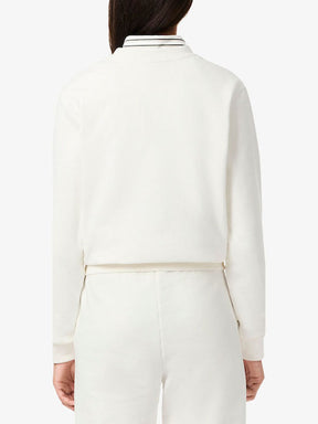 LACOSTE Felpa Girocollo Donna Bianca