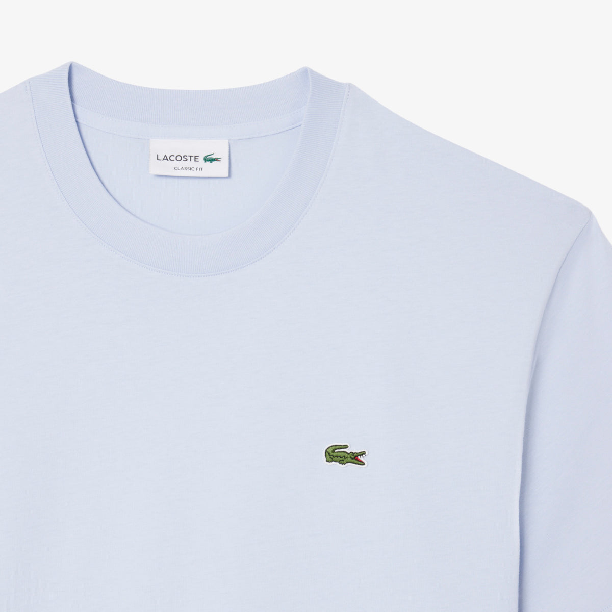 LACOSTE T-Shirt In Cotone Azzurro Chiaro