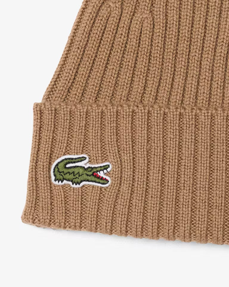 LACOSTE Berretto In Lana Beige