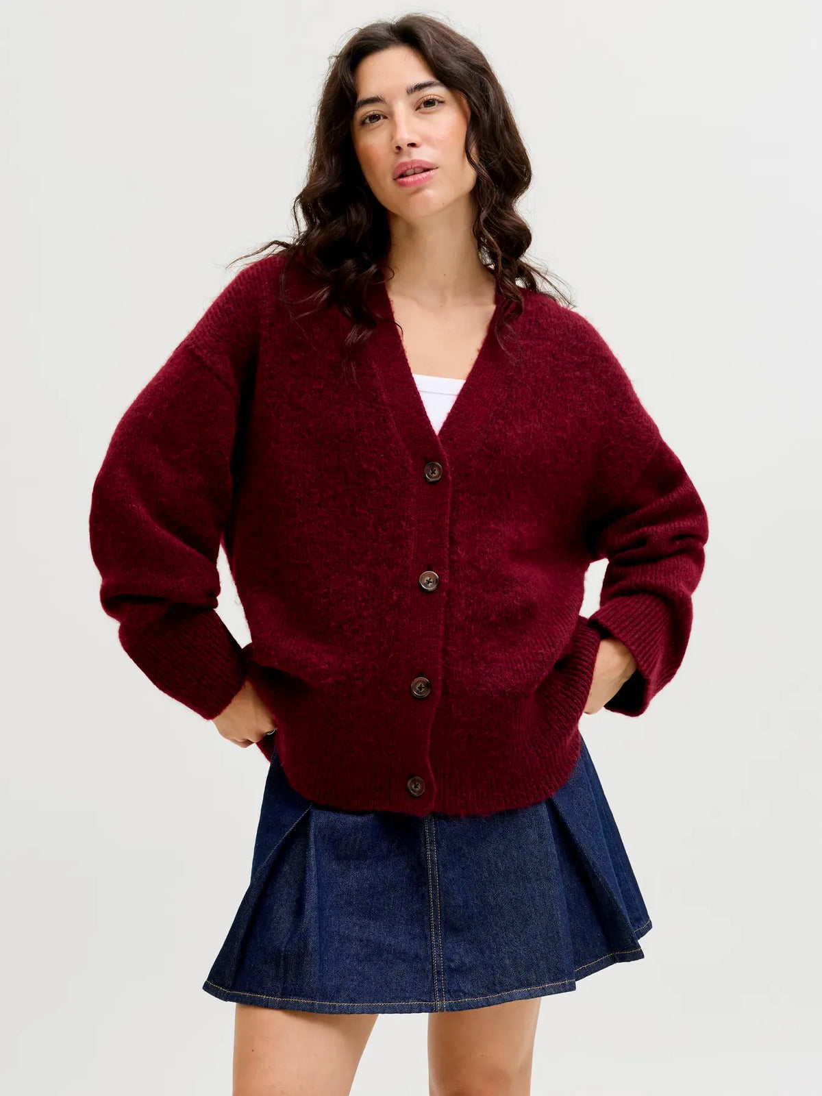 JJXX JXROSANNA BORDEAUX CARDIGAN DONNA