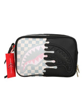 SPRAYGROUND Pochette Silver Side Drip Toiletry Brick Nero/Bianco a Scacchi
