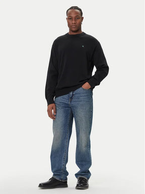 CALVIN KLEIN Maglioncino Nero Logo Piccolo Verde FW