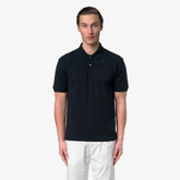 K-WAY Polo Simor Pique Logo Tono Su Tono Blu