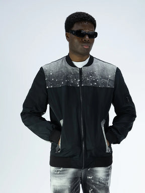 SOLDIER Jacket Con Dettagli in Jeans Nero