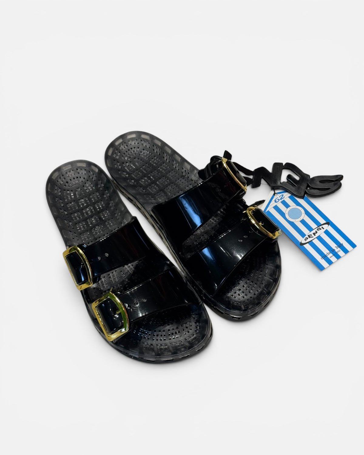 SENSI Ciabatta In Gomma Forata FLAMINGO Nero
