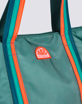 Sundek SUNDEK Borsa Da Mare Bon Bag Con Manici Colorati Verde - foto 3 - Tommaseo Clothing