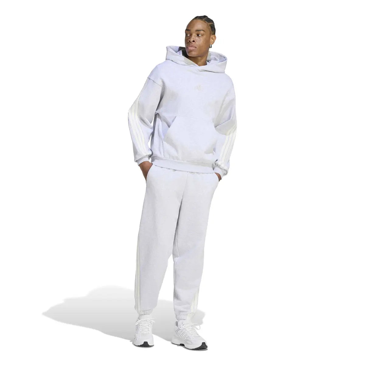 ADIDAS Tuta Completa Con Cappuccio Grigia