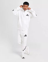 ADIDAS Tuta Completa Con Zip e Cappuccio Bianco/Nero