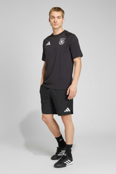 ADIDAS Completino GERMANIA T-Shirt Nera e Pantaloncino Nero Dettaglia Bianchi