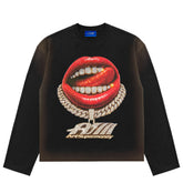 ART SUPER MONEY Felpa GRILLZ Girocollo Nera