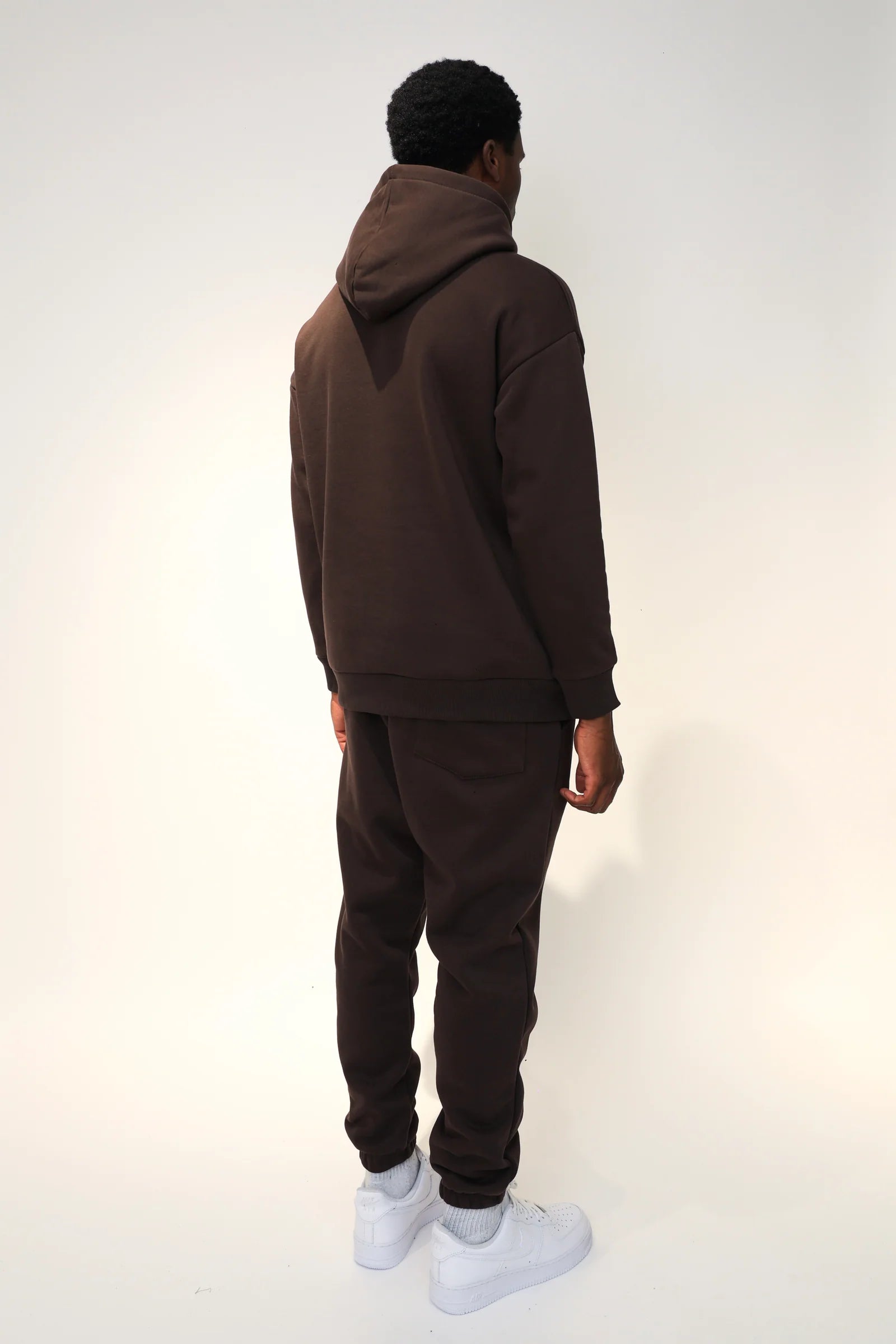 SOLDIER Tuta Felpata Con Cappuccio Marrone