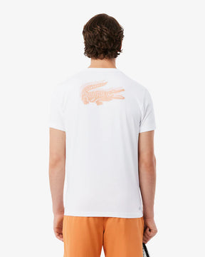 LACOSTE T-Shirt Logo Retro Bianca