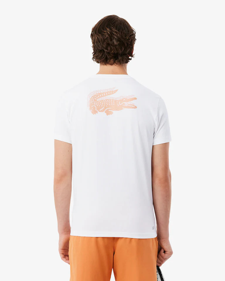 LACOSTE T-Shirt Logo Retro Bianca