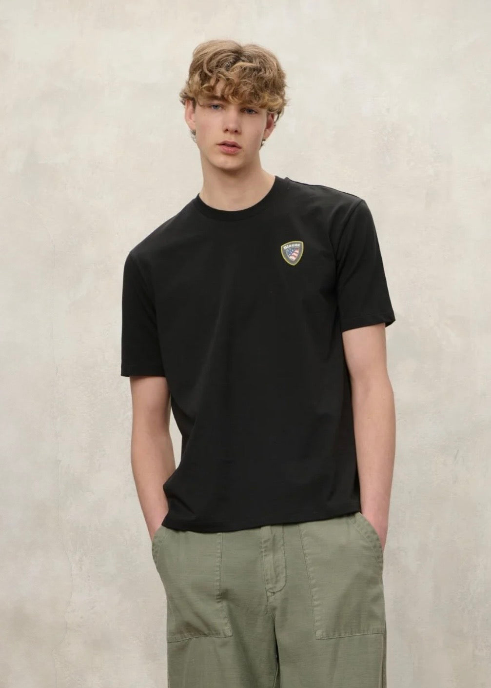 BLAUER Faxon T-Shirt Uomo Con Logo Nera