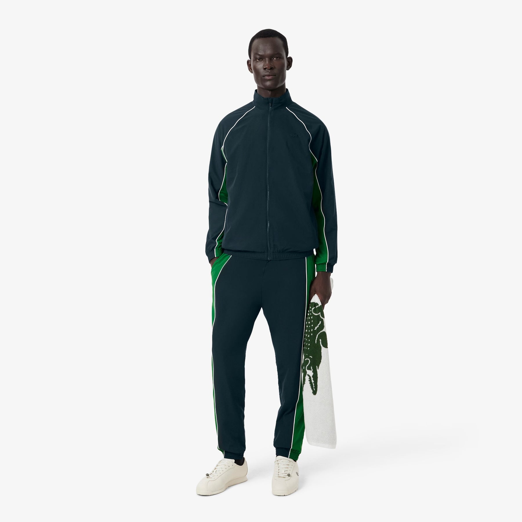 LACOSTE Tuta Completa Con Zip Senza Cappuccio Verde Scuro/Verde