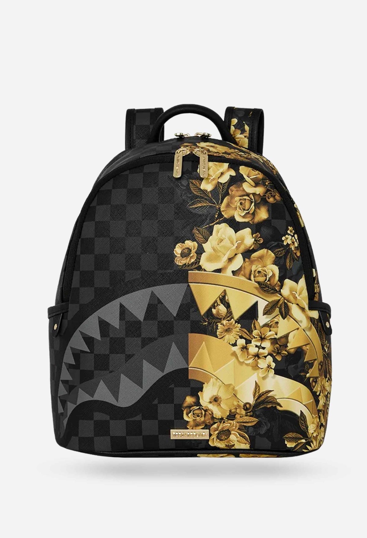 SPRAYGROUND Zaienetto In Pelle GOLD FLORAL REMIX SAVAGE Nero