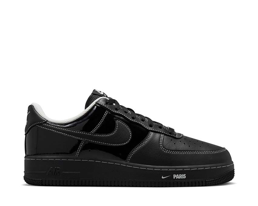 NIKE Air Force 1 x Paris Sneakers in Pelle e Pelle Lucida Nera