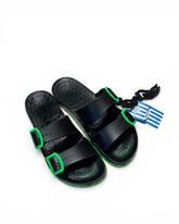 SENSI Ciabatta In Gomma BLACK FLUO Verde