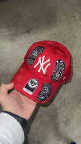 ‘47 CUSTOM Cappello Visiera Curva Con Dettagli Bandana Cucita Rosso