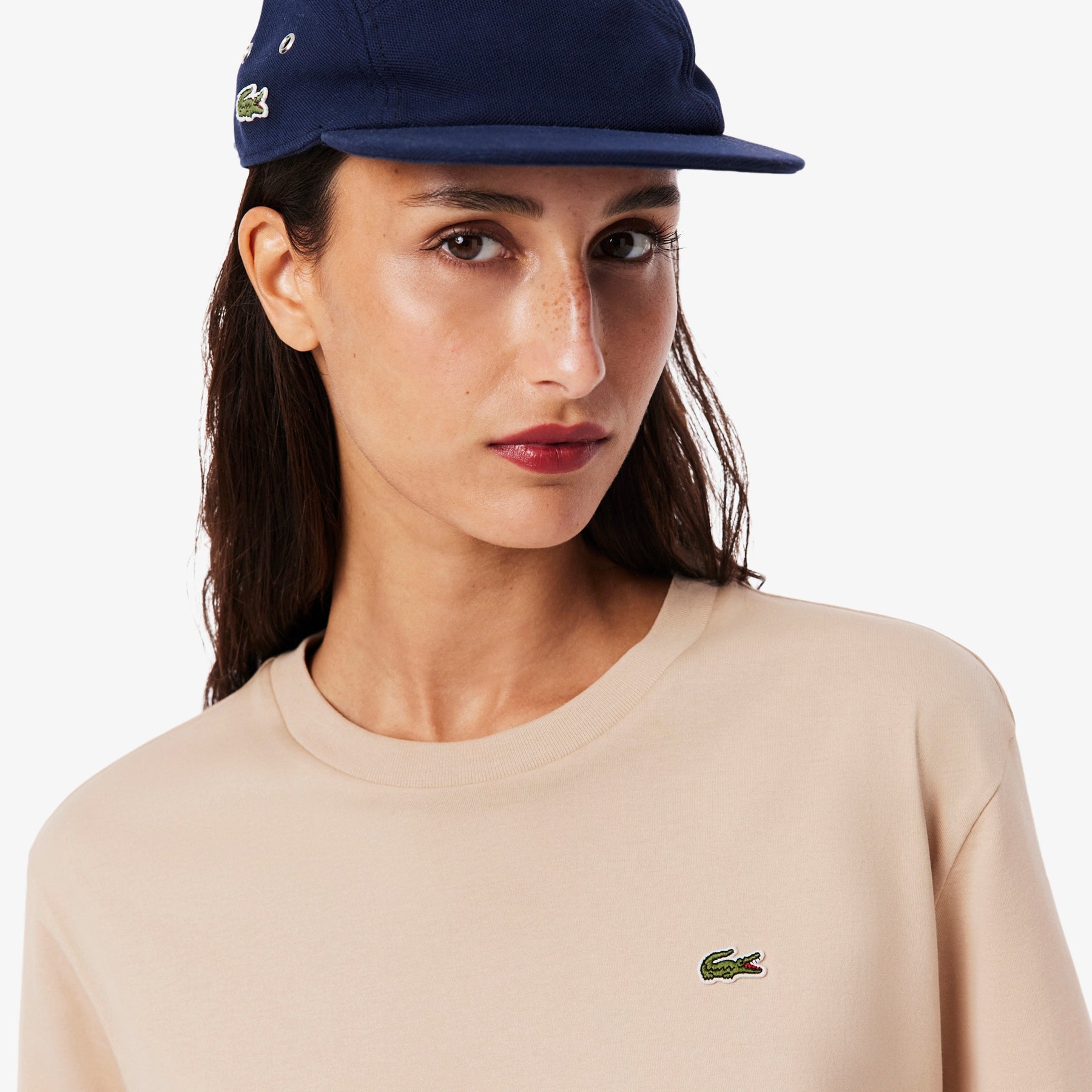 LACOSTE T-Shirt Basic Donna Beige