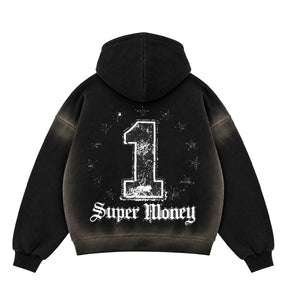 ART SUPER MONEY Felpa GRILLZ Con Cappuccio Nera