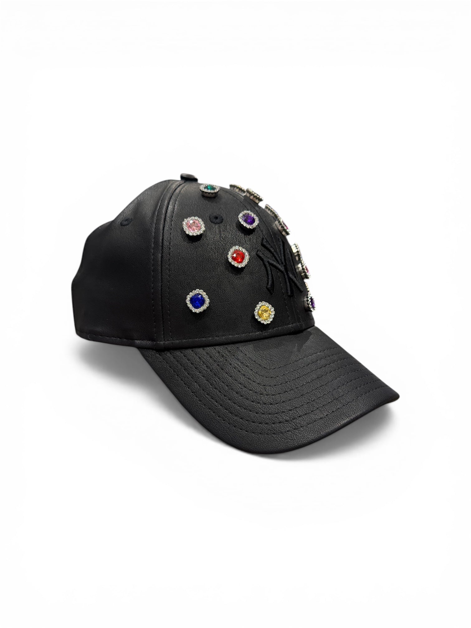 NEW ERA NY CUSTOM NERO IN PELLE CON BRILLANTI DONNA