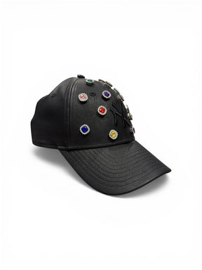 NEW ERA NY CUSTOM NERO IN PELLE CON BRILLANTI DONNA
