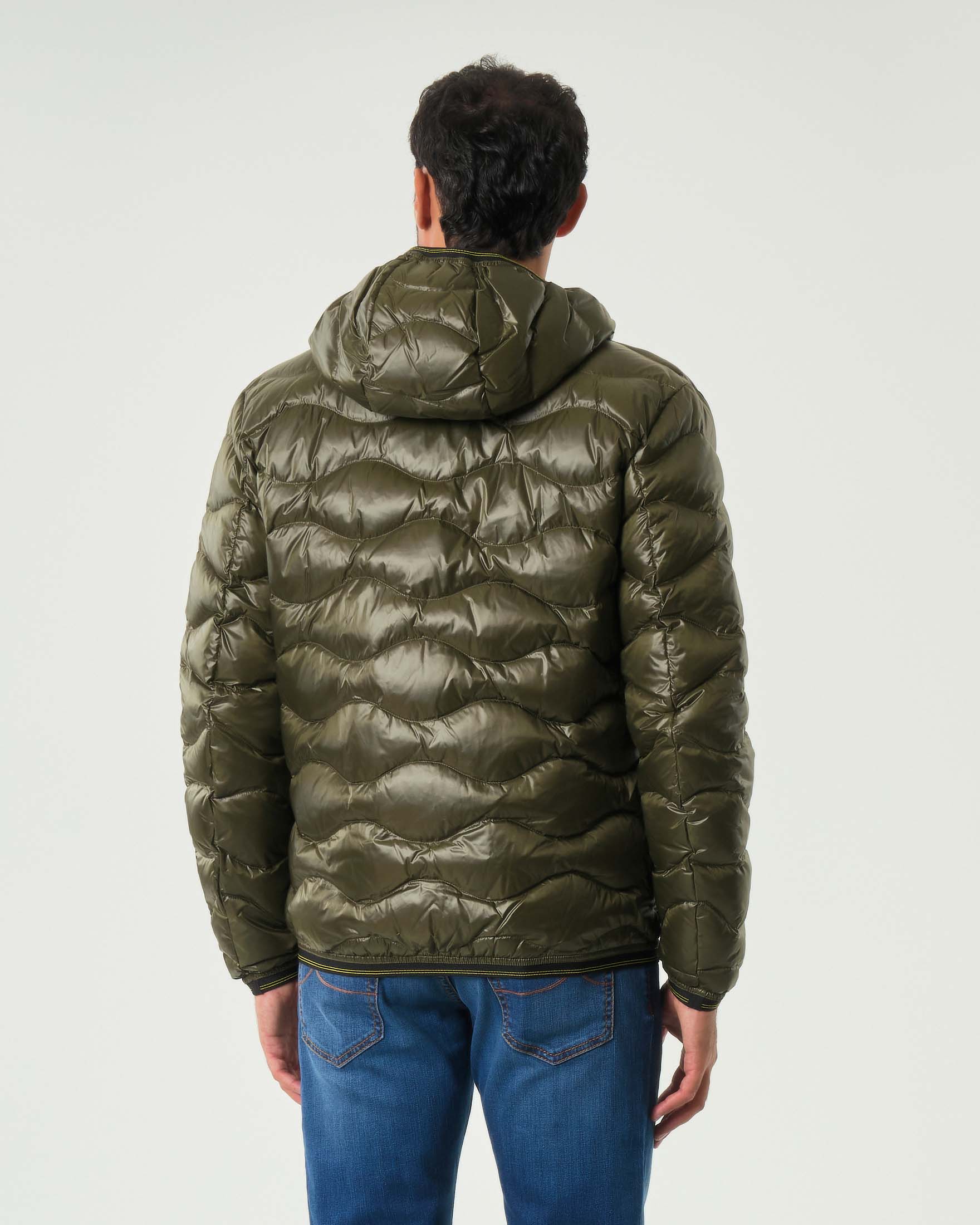 BLAUER Giubbotto Uomo Piumino Invernale Ondulato Verde