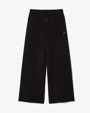 LACOSTE Tuta Donna Con Cappuccio Felpa Crop Pantalone Wide Nero