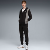 PUMA Tuta In Cotone Garzato Con Zip e Cappuccio Nera/Grigia