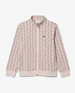 LACOSTE Felpa Monogram Con Zip Bambino Beige