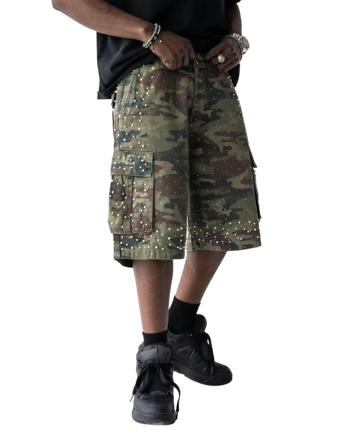 BLACK ISLAND Bermuda Jeans Camo